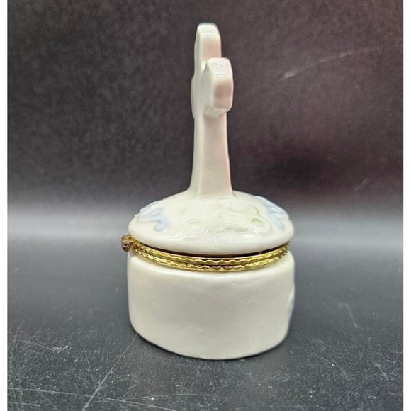 Greenbrier International Cross Trinket Box Magnetic Closure Pastel Colors Easter - Picture 3 of 11
